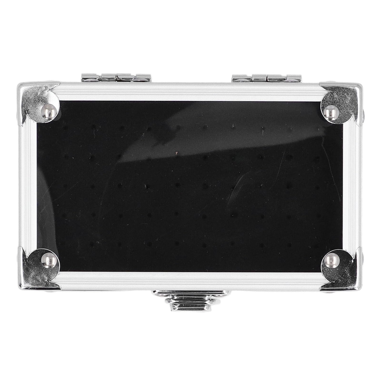 Pomya nail drill bit holder storage box lid open shows inner compartments.