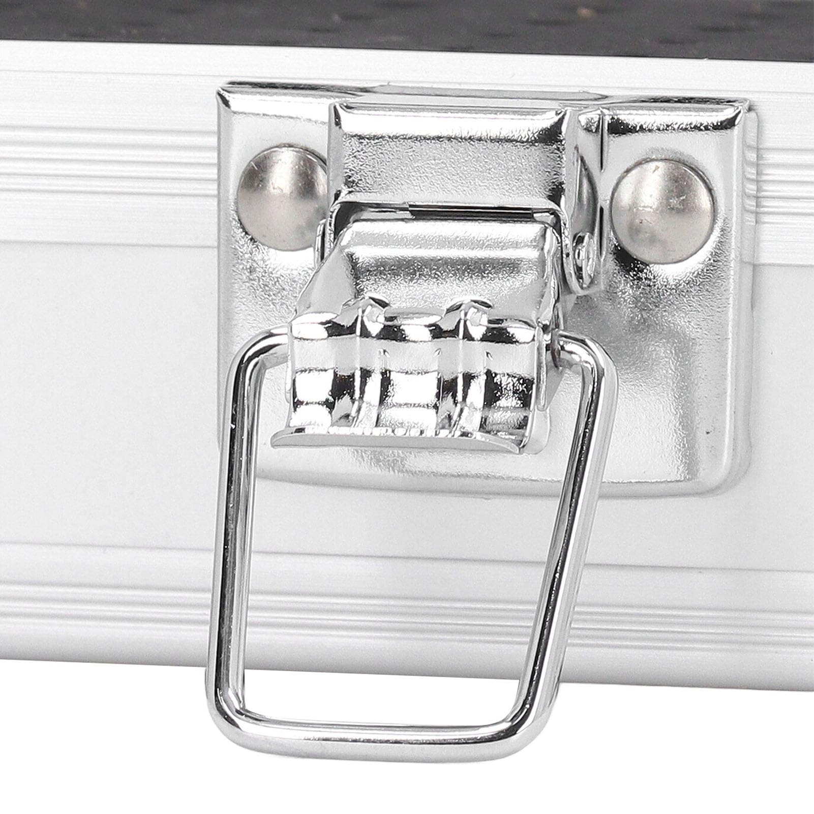 Pomya nail drill bit holder storage box silver finish adds a sleek professional look.