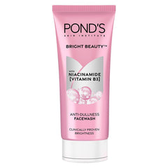 Pond's Bright Beauty Face Wash bottle pour shows a lightweight cleansing experience