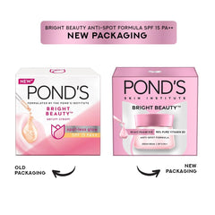 POND'S Bright Beauty Ultimate Brightening Serum dropper targeting cheek brightness.