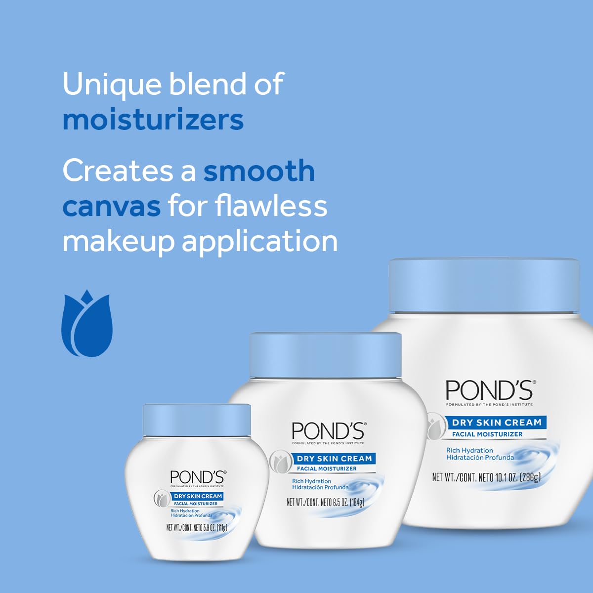 POND'S Dry Skin Cream applied to the face in a gentle massage