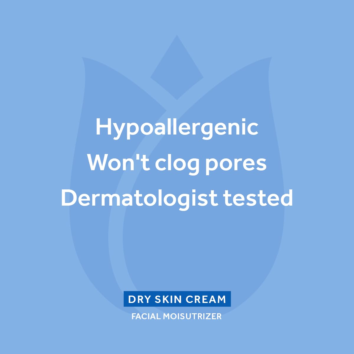 POND'S Dry Skin Cream label detail emphasizes dermatologist-tested attributes