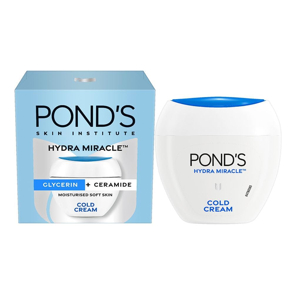 POND'S Moisturising Cold Cream bottle close-up highlighting 100ml packaging