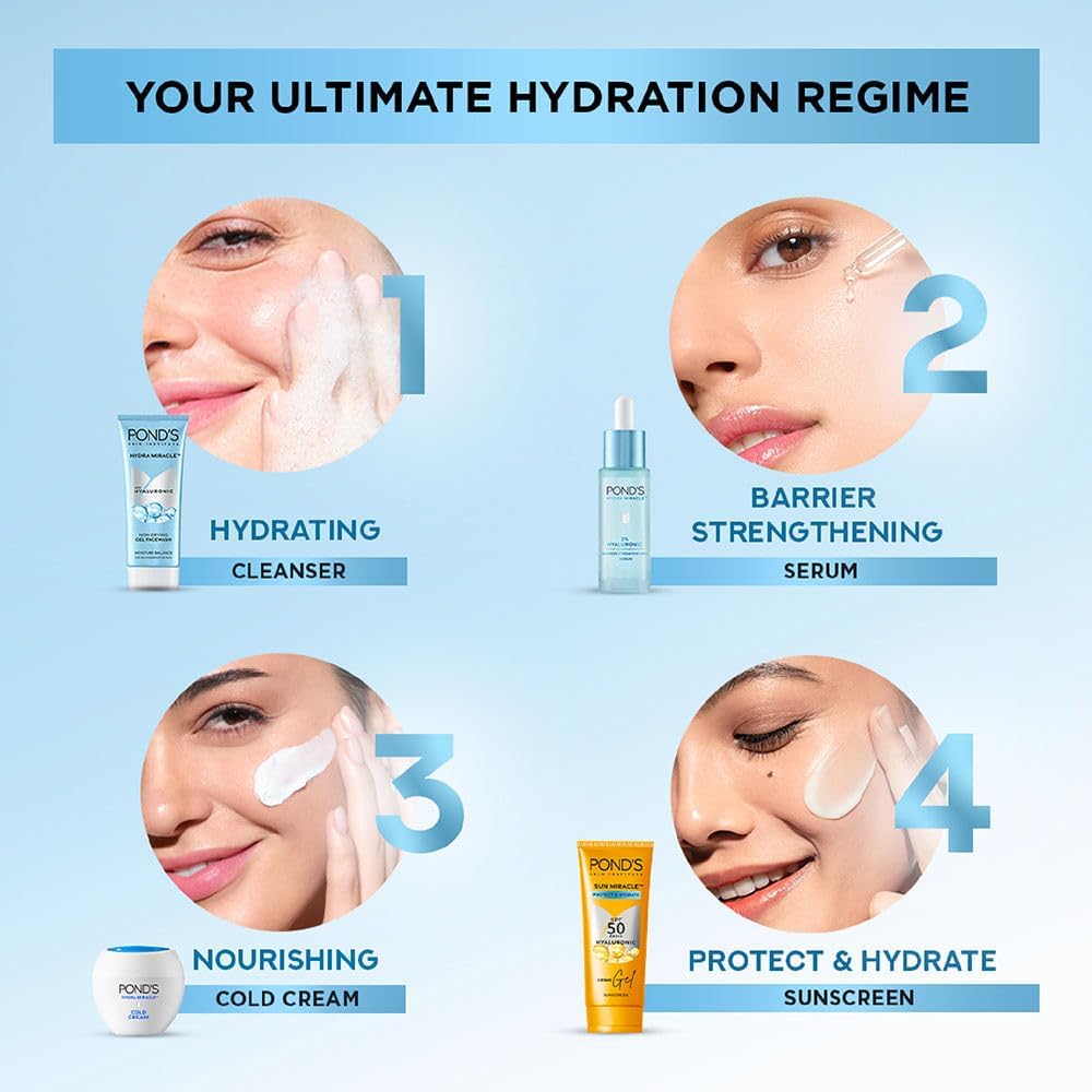POND'S Moisturising Cold Cream on face for a subtle glow