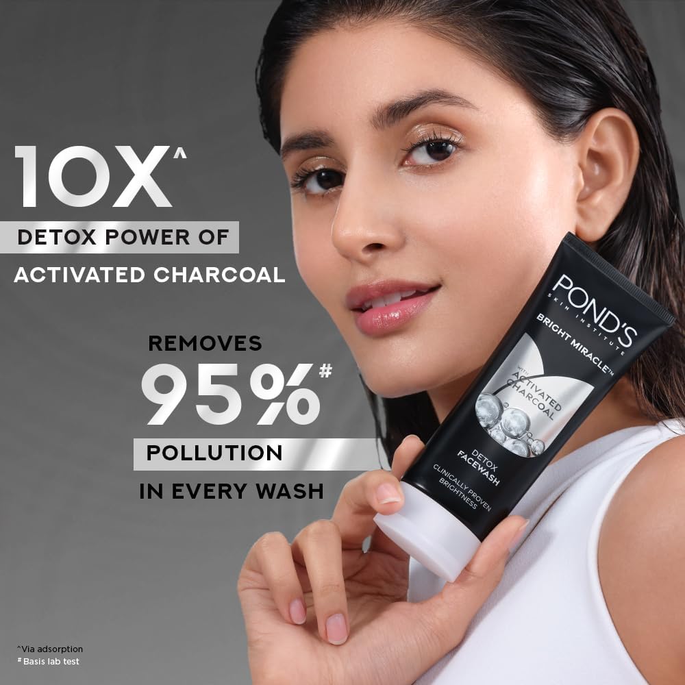 Pond's Pure White brightening skin appearance shot suggests a clearer, more radiant complexion.