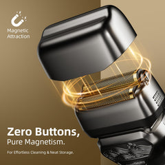 PongTHUMB Foil Shaver side profile showing ergonomic design for contours.