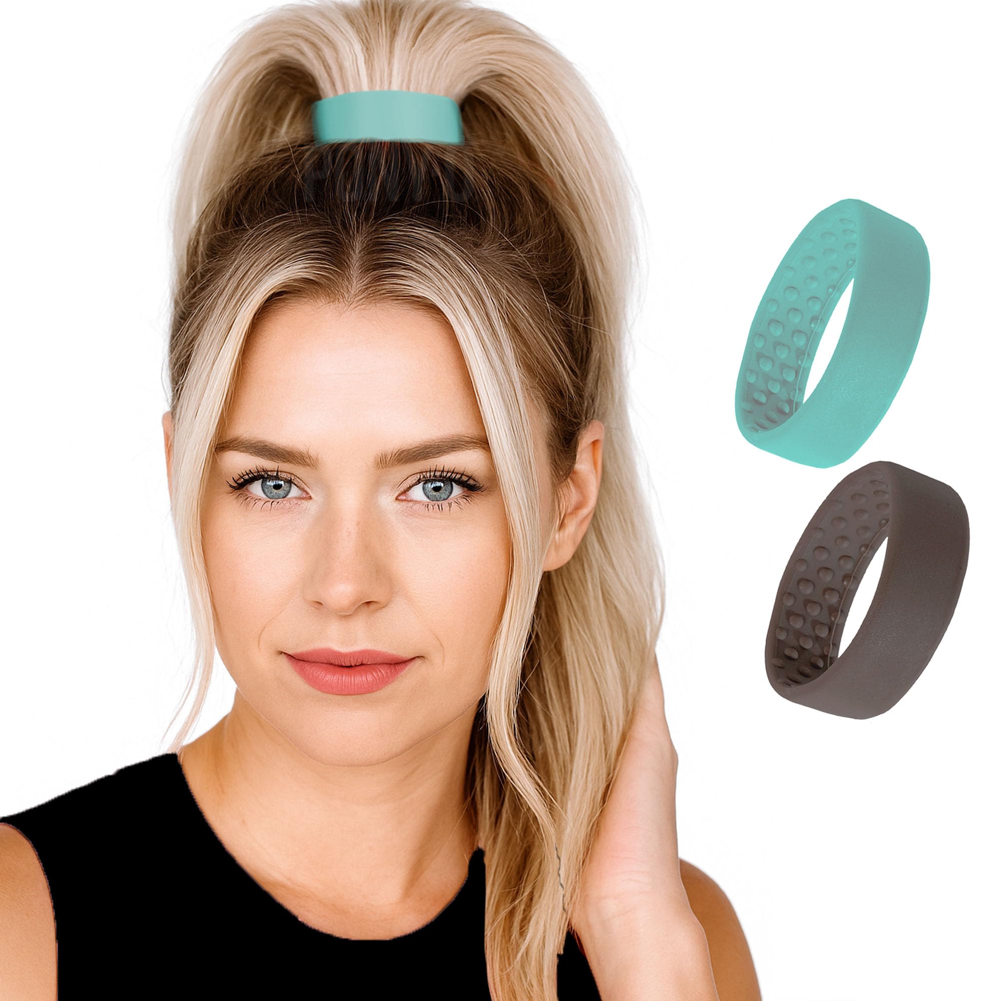 PONY-O bendable hair tie secures a ponytail with comfort and no snagging.