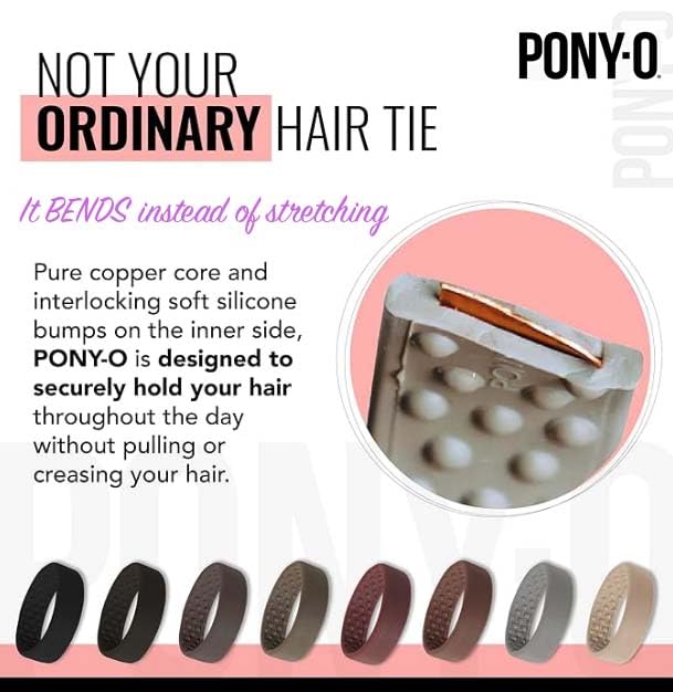 PONY-O large for thick hair creates fuller ponytails with low-damage hold.