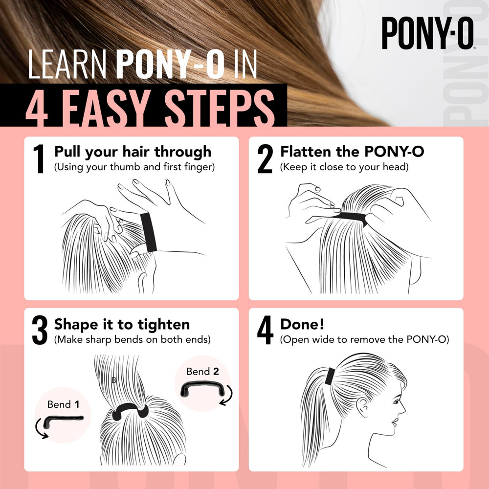 PONY-O small for fine hair provides secure yet lightweight support.