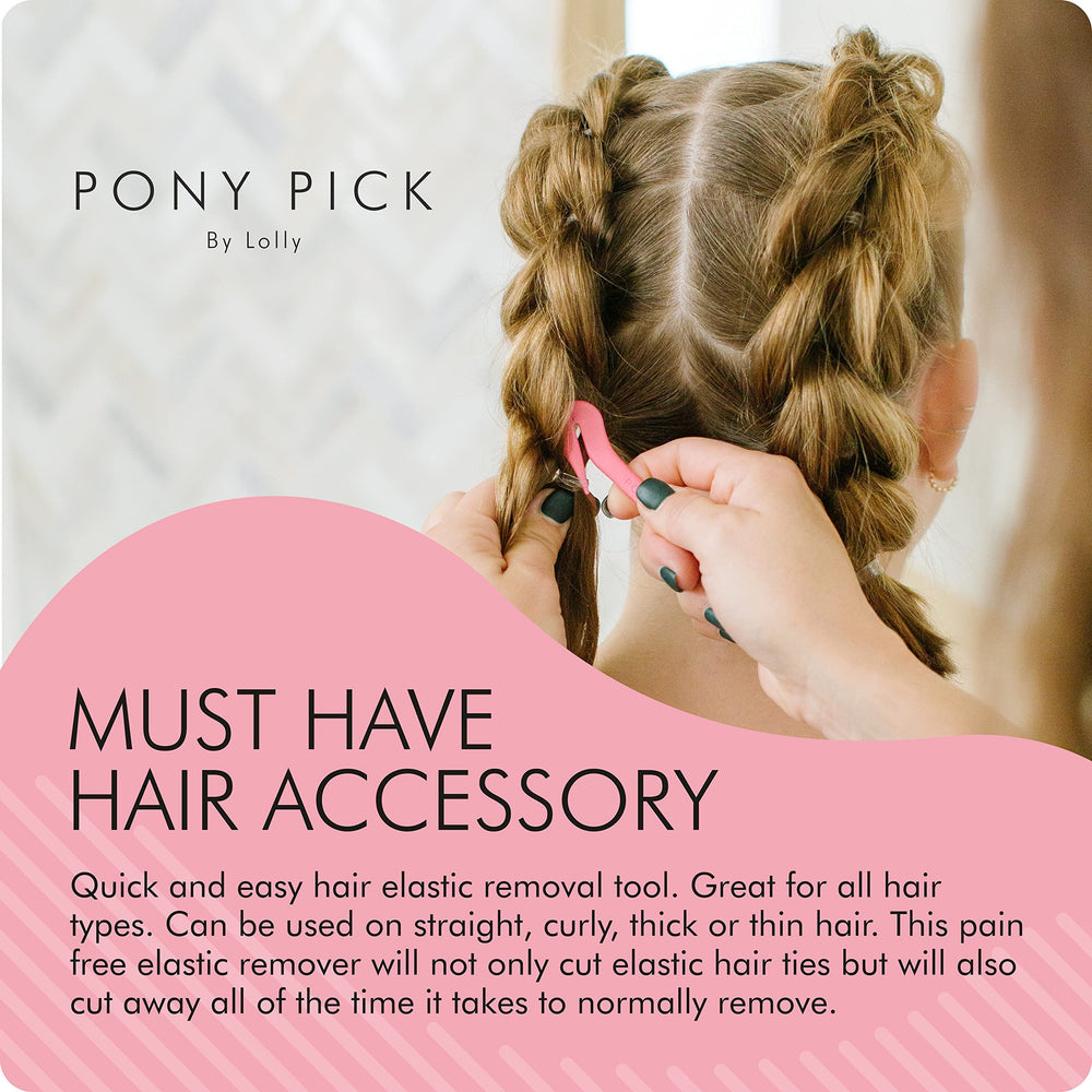 Pony Pick hair styling accessory enables creative ponytails.