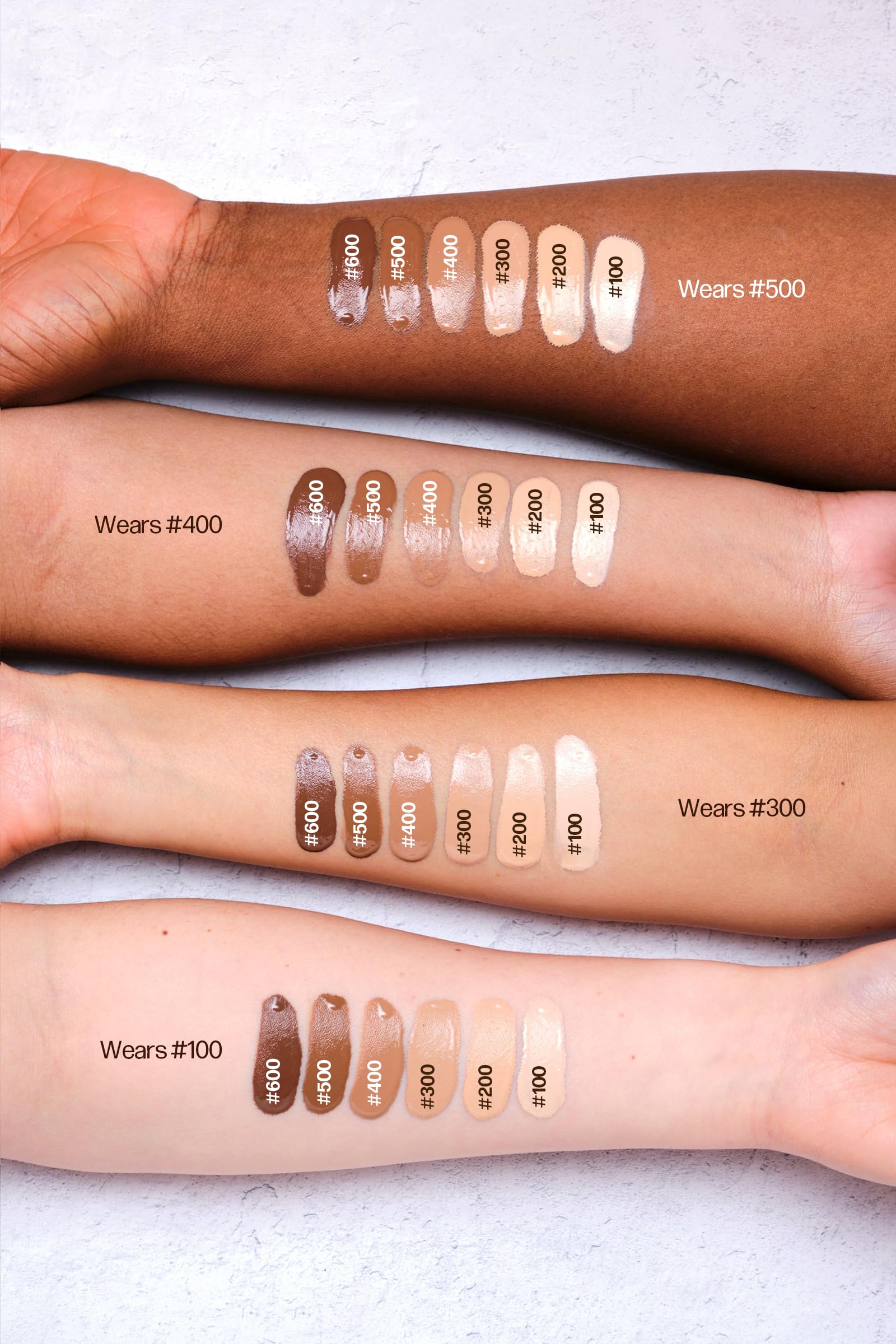 Poom swatch on skin demonstrates true color with natural glow