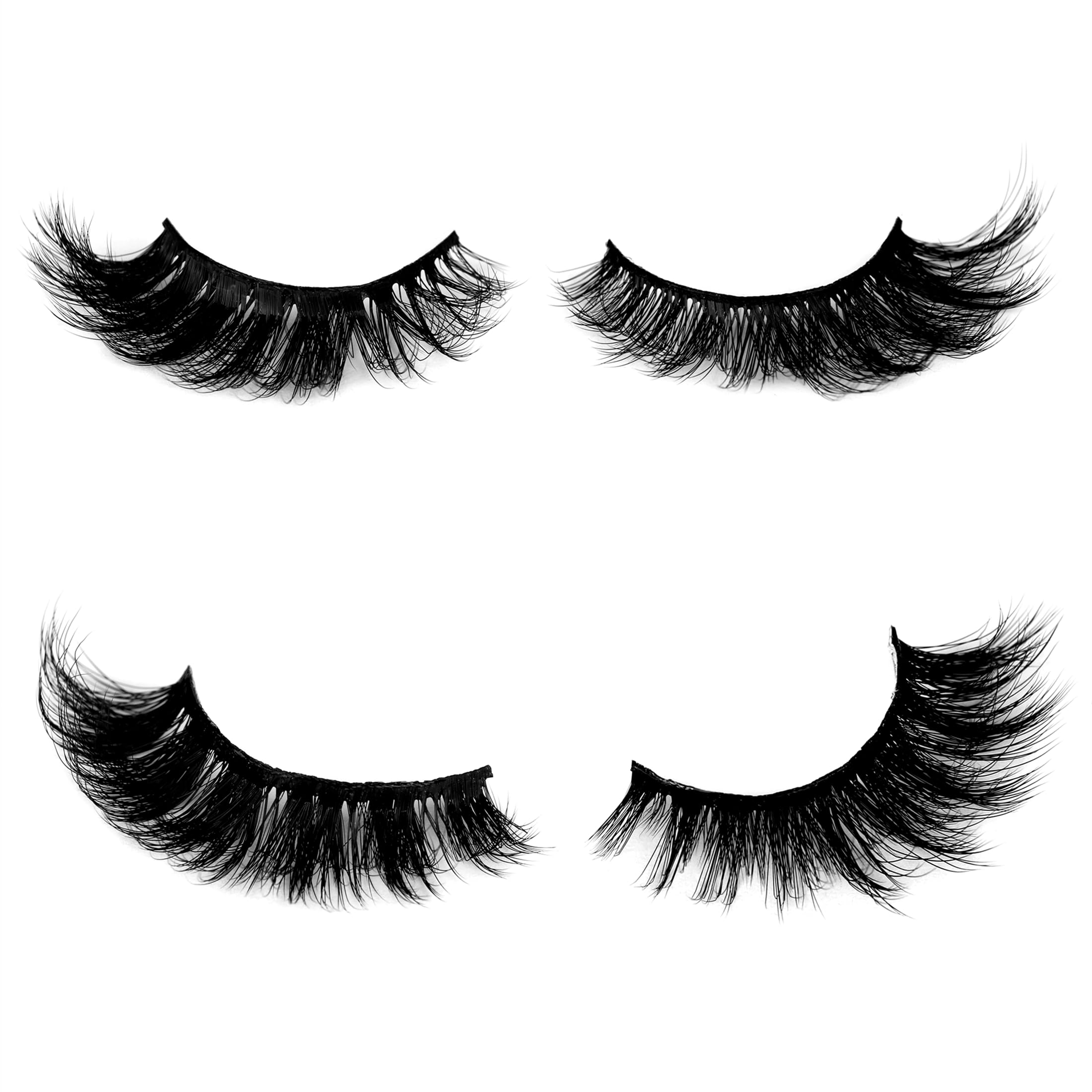 Pooplunch crossed dramatic lashes deliver fluttery definition and impact.