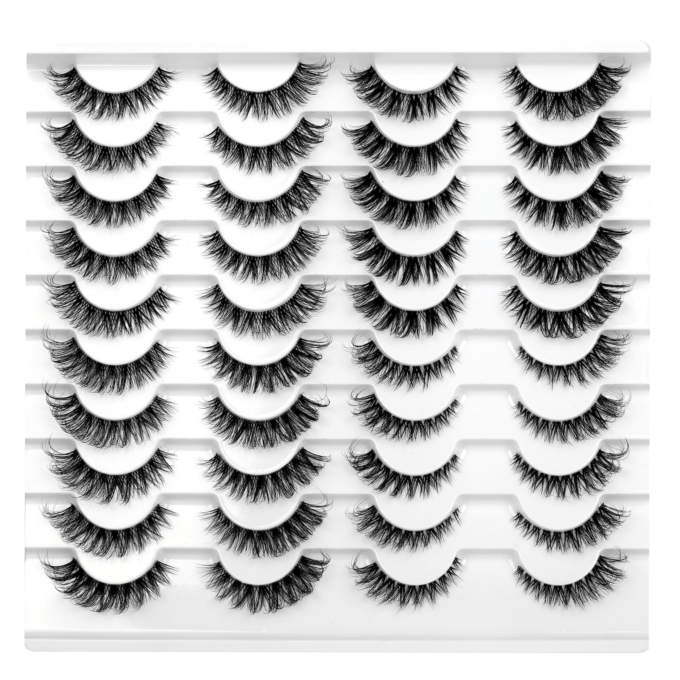 Pooplunch natural cat-eye lashes for a brighter, open look.
