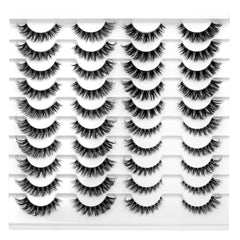 Pooplunch natural cat-eye lashes for a brighter, open look.