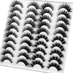 Pooplunch long, wispy lashes suited for day-to-night makeup.
