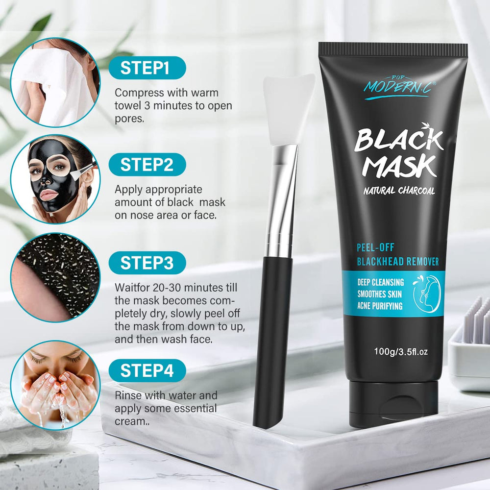 POP MODERN.C blackhead removal tools with silicone brush aid