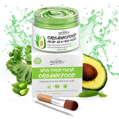 POP MODERN.C avocado dead sea mud stick mask close-up showing creamy texture for hydrated skin.