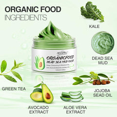 POP MODERN.C mud mask swirl highlights detoxing action and pore refinement potential.