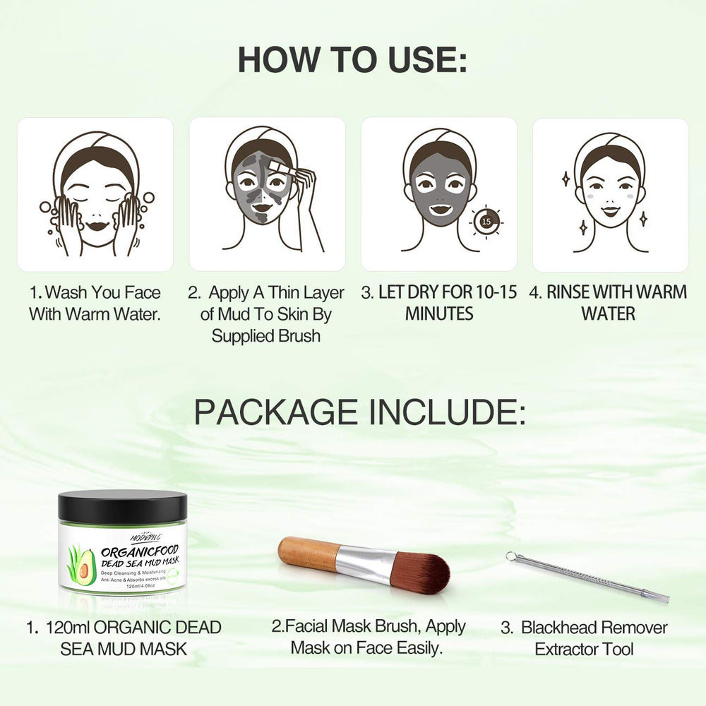 POP MODERN.C mud mask on skin promotes a refreshed, vibrant look.
