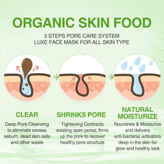 POP MODERN.C facial mask texture with brush hints at easy at-home spa routine.