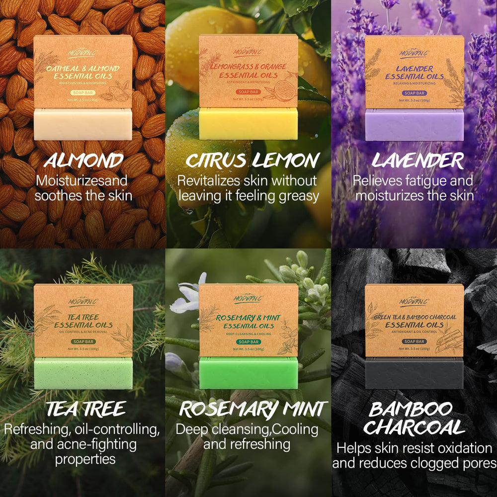 POP MODERN.C bamboo charcoal soap bar for deep cleanse and oil balance