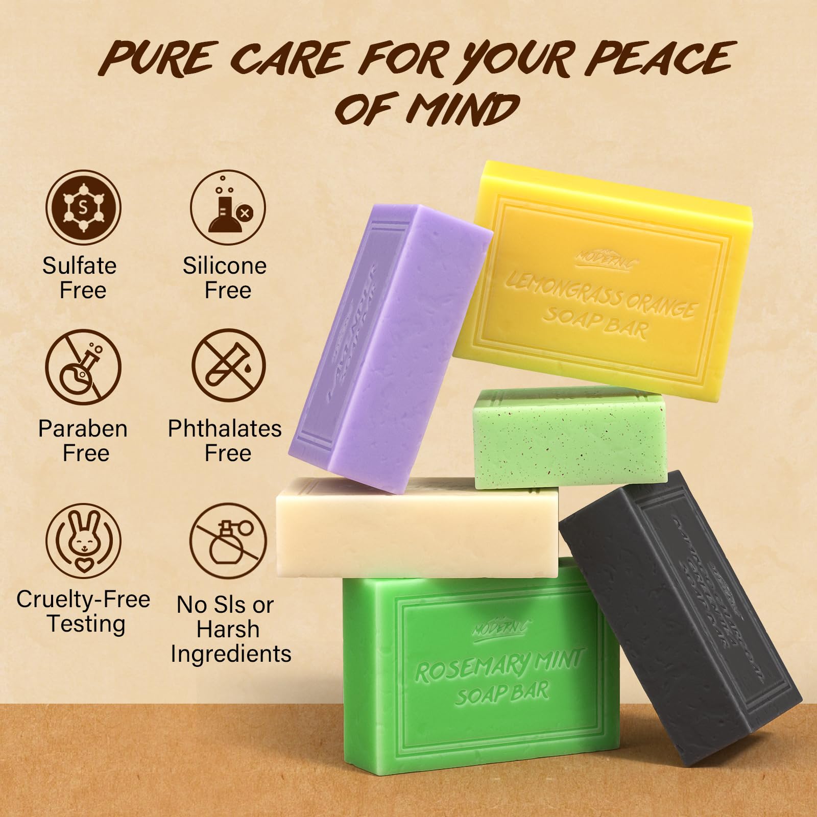 POP MODERN.C rich foam from each bar enhances daily cleansing