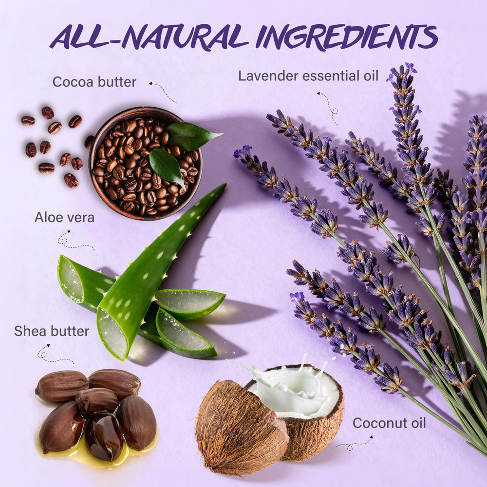 POP MODERN.C Shea butter lavender blend bottle nourishes dry skin.