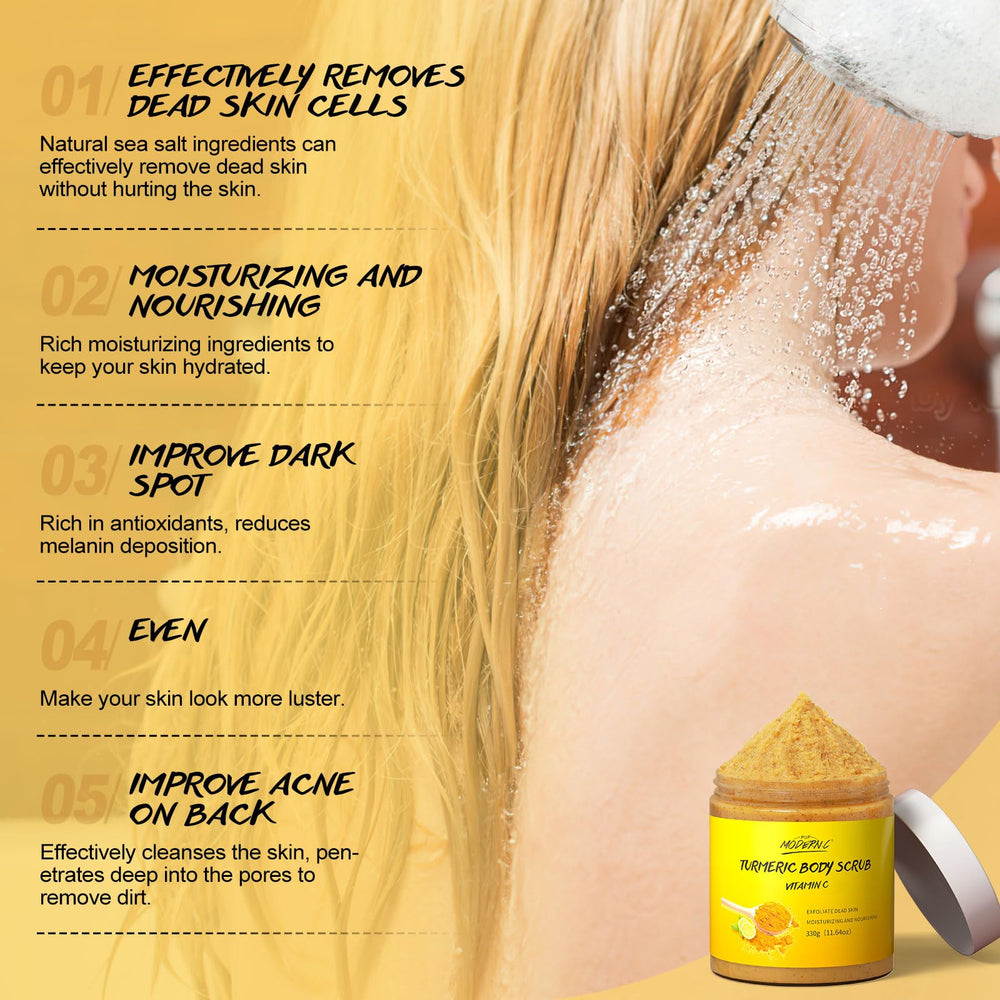 Applying POP MODERN.C scrub on skin demonstrates even exfoliation and refreshing feel