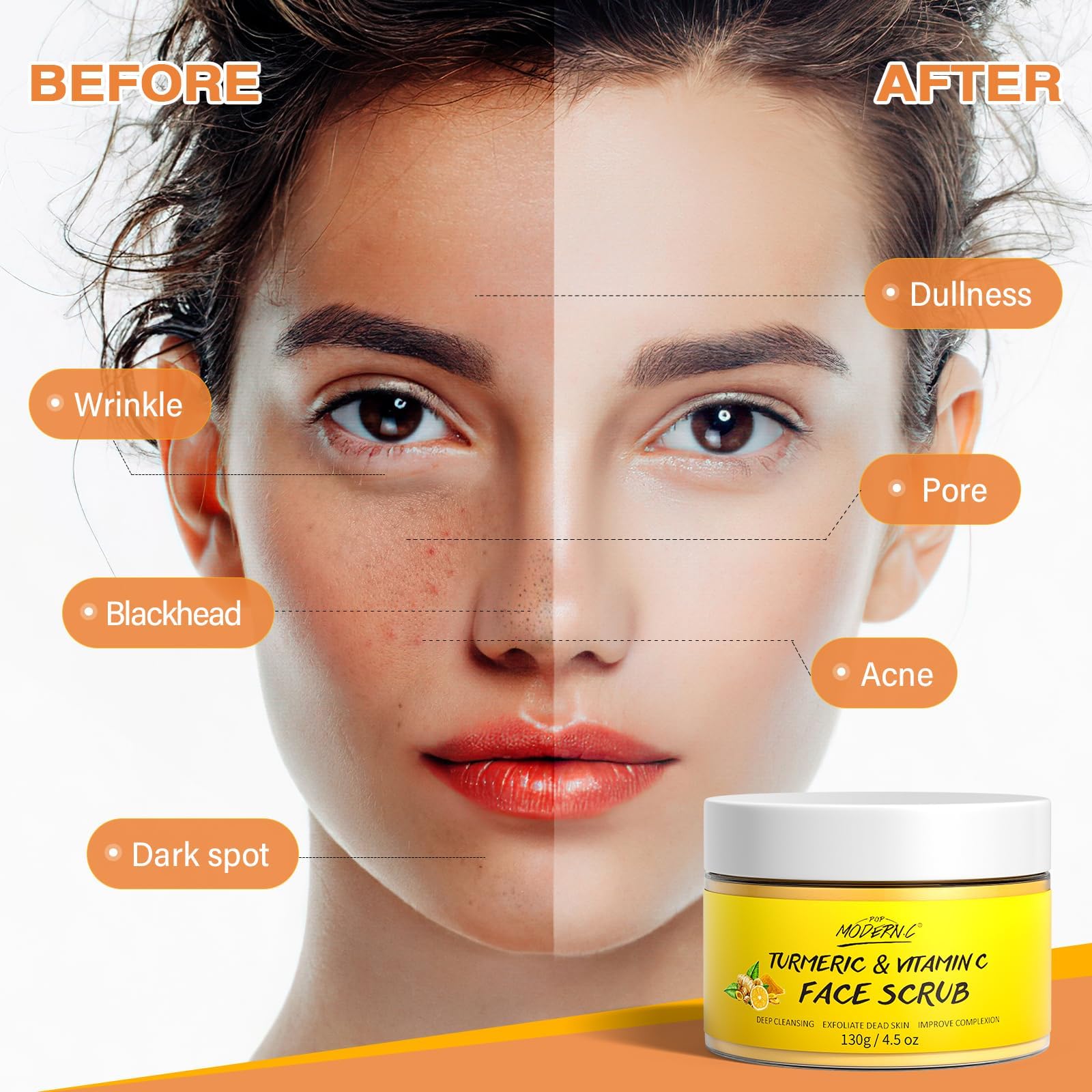 POP MODERN.C turmeric and strawberry ingredients highlight natural nourishment