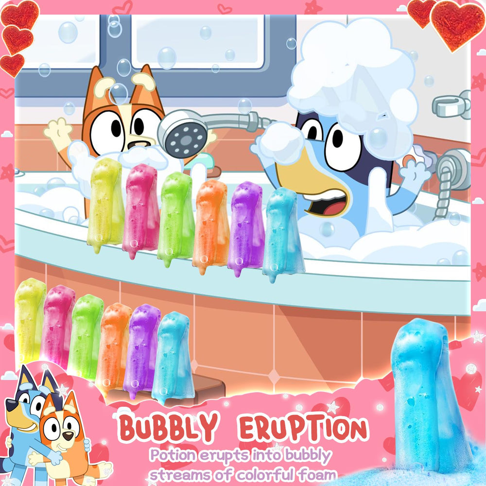 POPBATH bath bombs erupting foam creates colorful streams