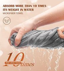 POPCHOSE fast-drying hair turban reduces frizz and heat exposure.