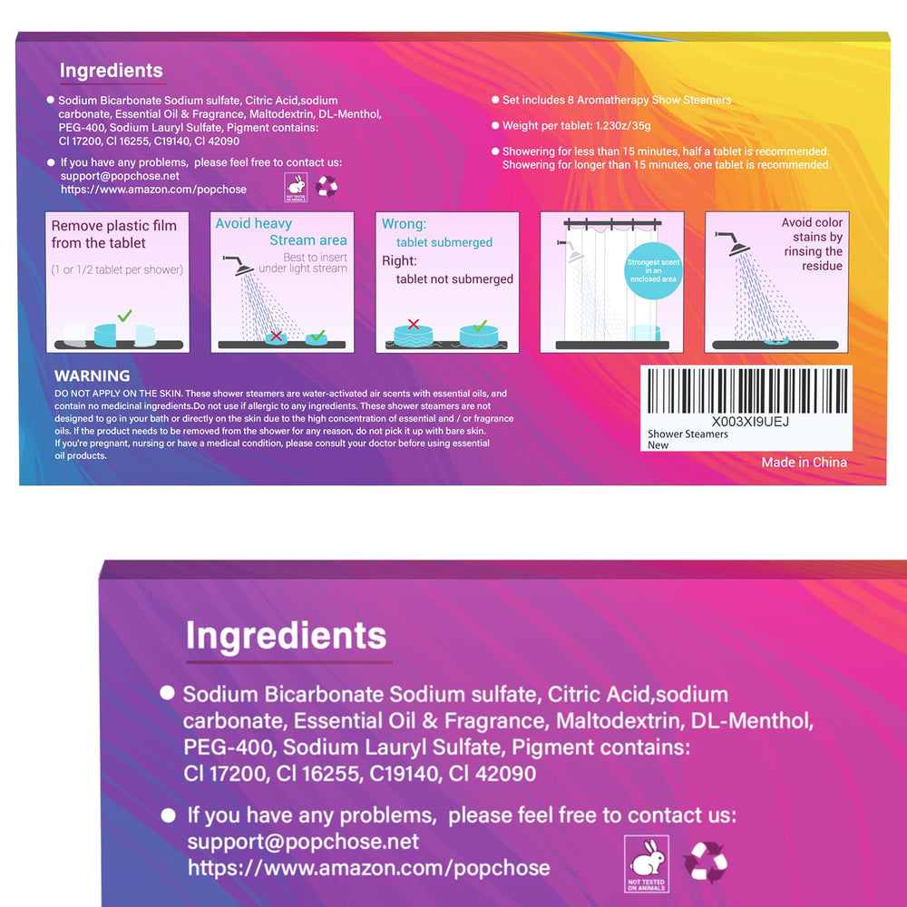 POPCHOSE Peppermint steamers deliver cooling, refreshing shower experience