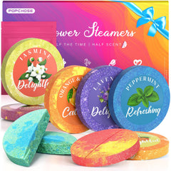 POPCHOSE 8-pack gift box shower steamers ready for a pampering home spa