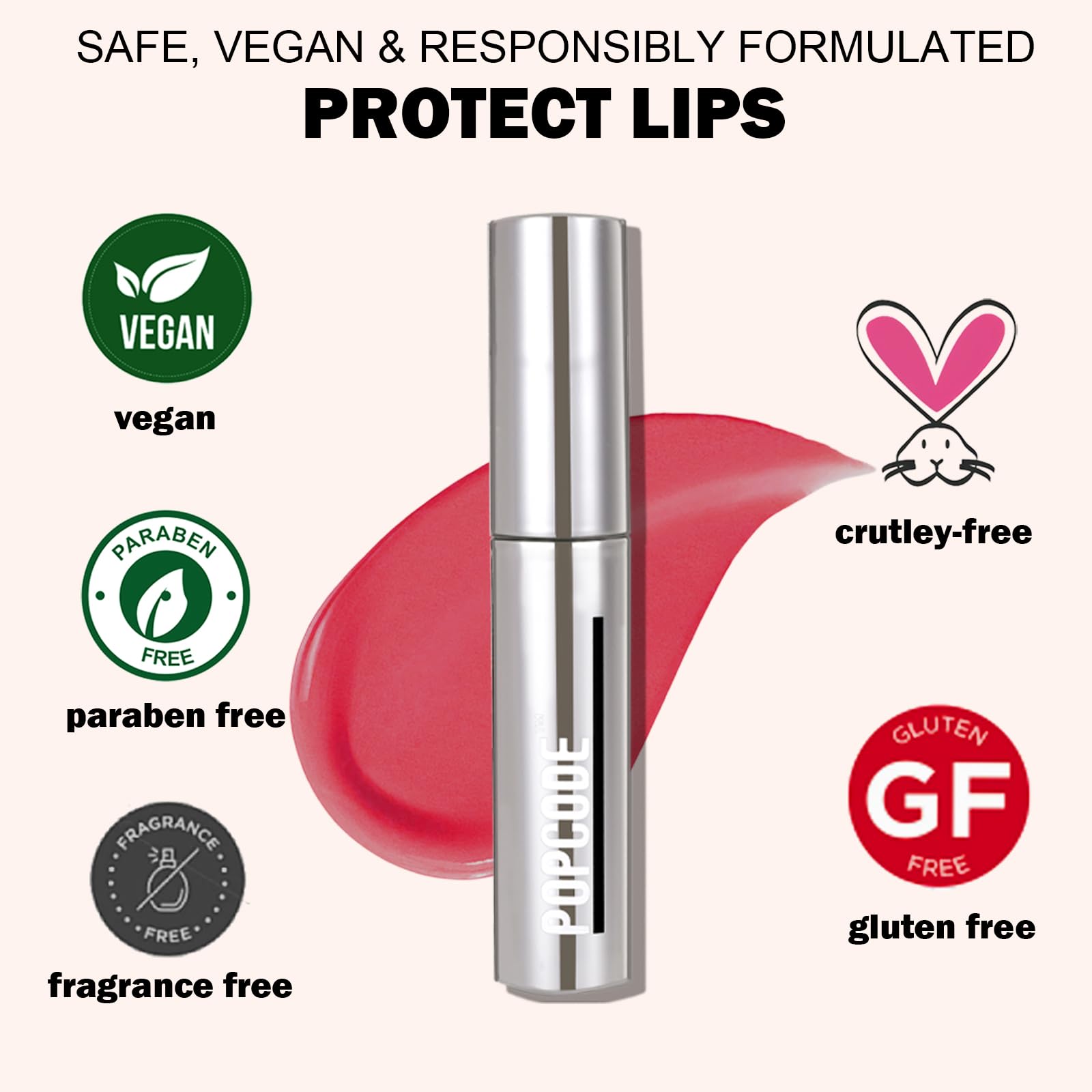 Popcode Peel Off Lip Stain peel action showing easy removal of the top layer
