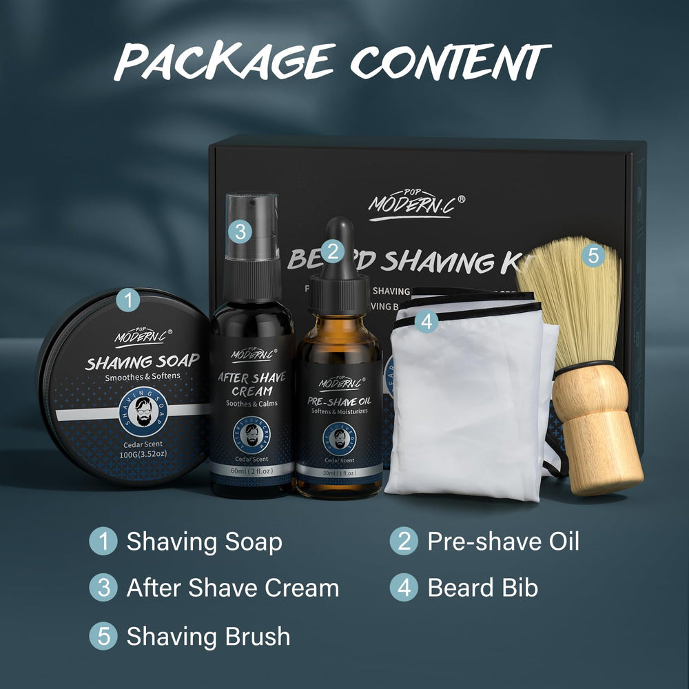 POP MODERN.C unboxing kit shows the full grooming routine.