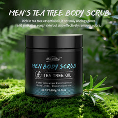 POP MODERN.C Tea Tree Scrub foam lather shows cleansing action and scent