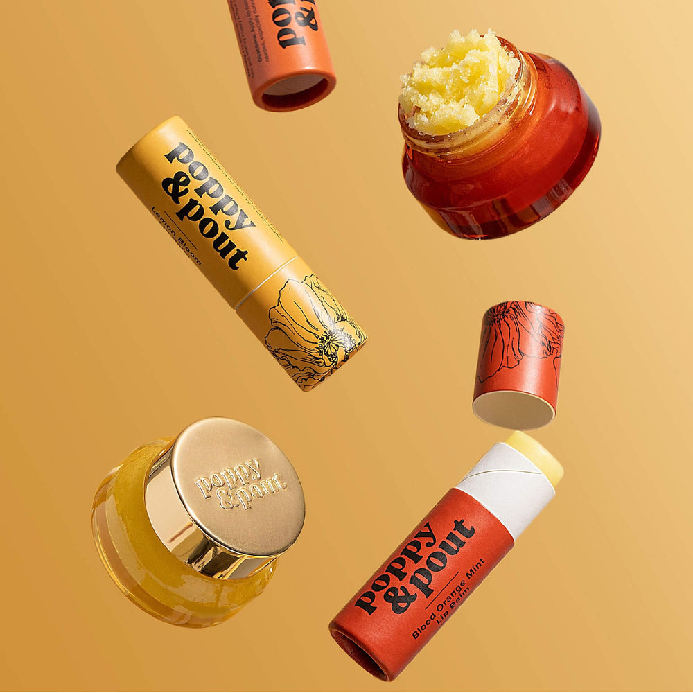 Creamy balm texture shown close-up for smooth lip moisturization.