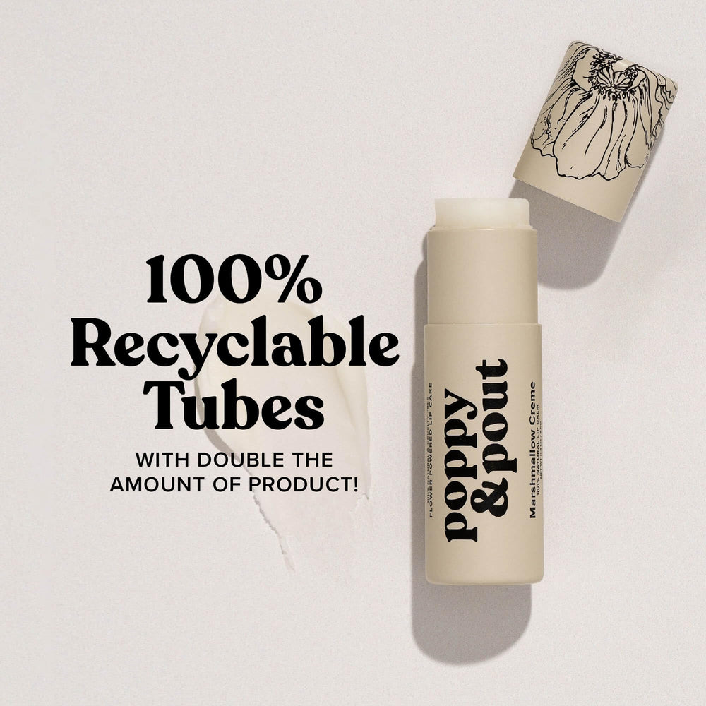 Lips hydrated in windy weather with Poppy & Pout Marshmallow Creme.