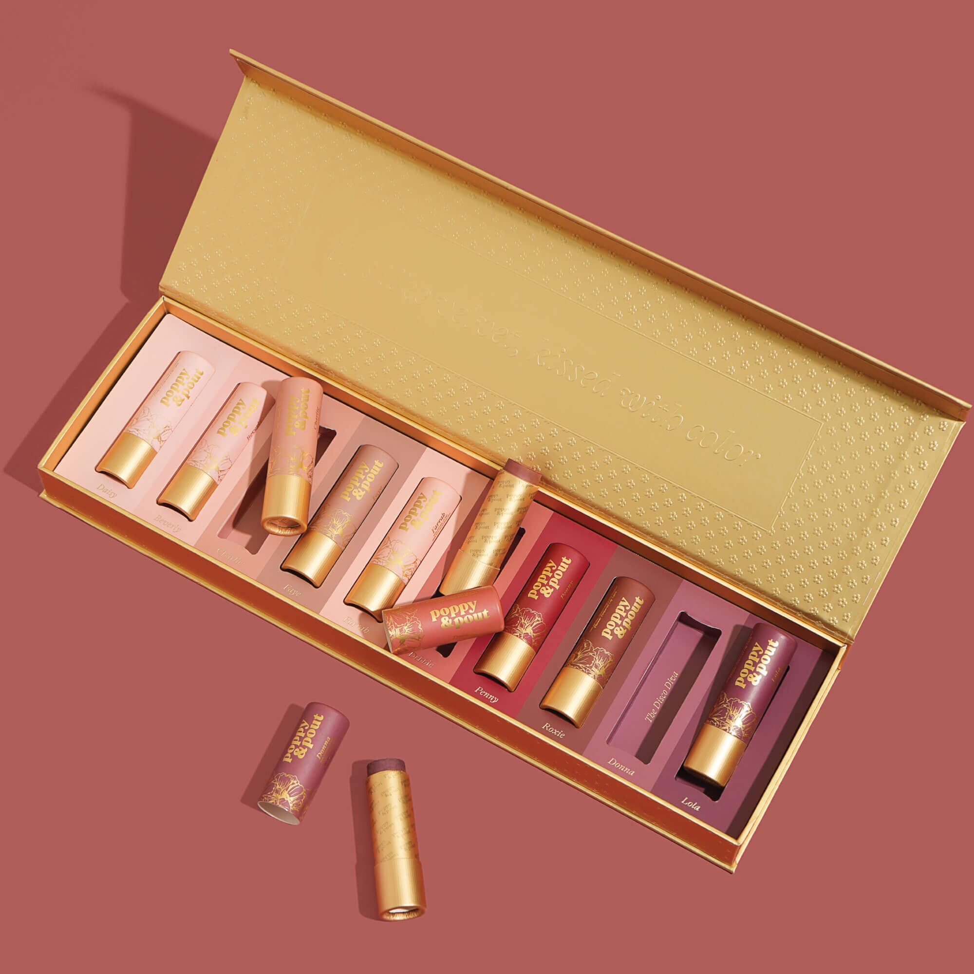 Hand-filled lip tints from Poppy & Pout, made in Idaho.