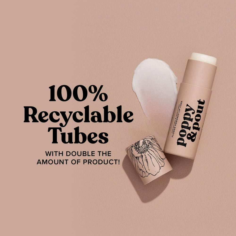 Cruelty-free logo on tube supporting ethical lip care choices.