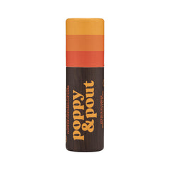Poppy & Pout jumbo lip balm provides long-lasting moisture in a larger, eco-friendly tube.