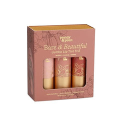 Poppy & Pout lip tint tube close-up with eco-friendly packaging.