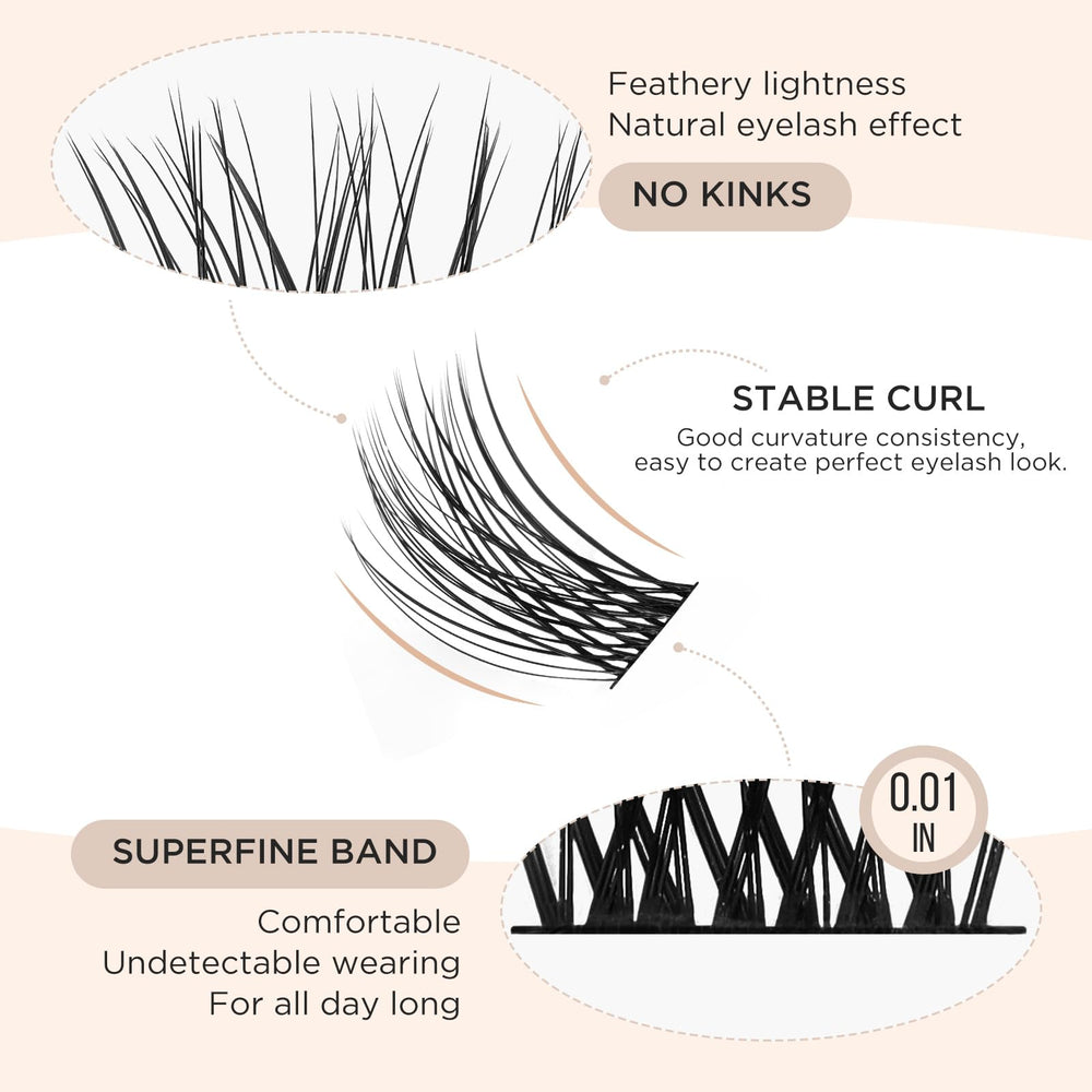PopUp Lash Clusters 70 and 144 clusters for DIY versatility