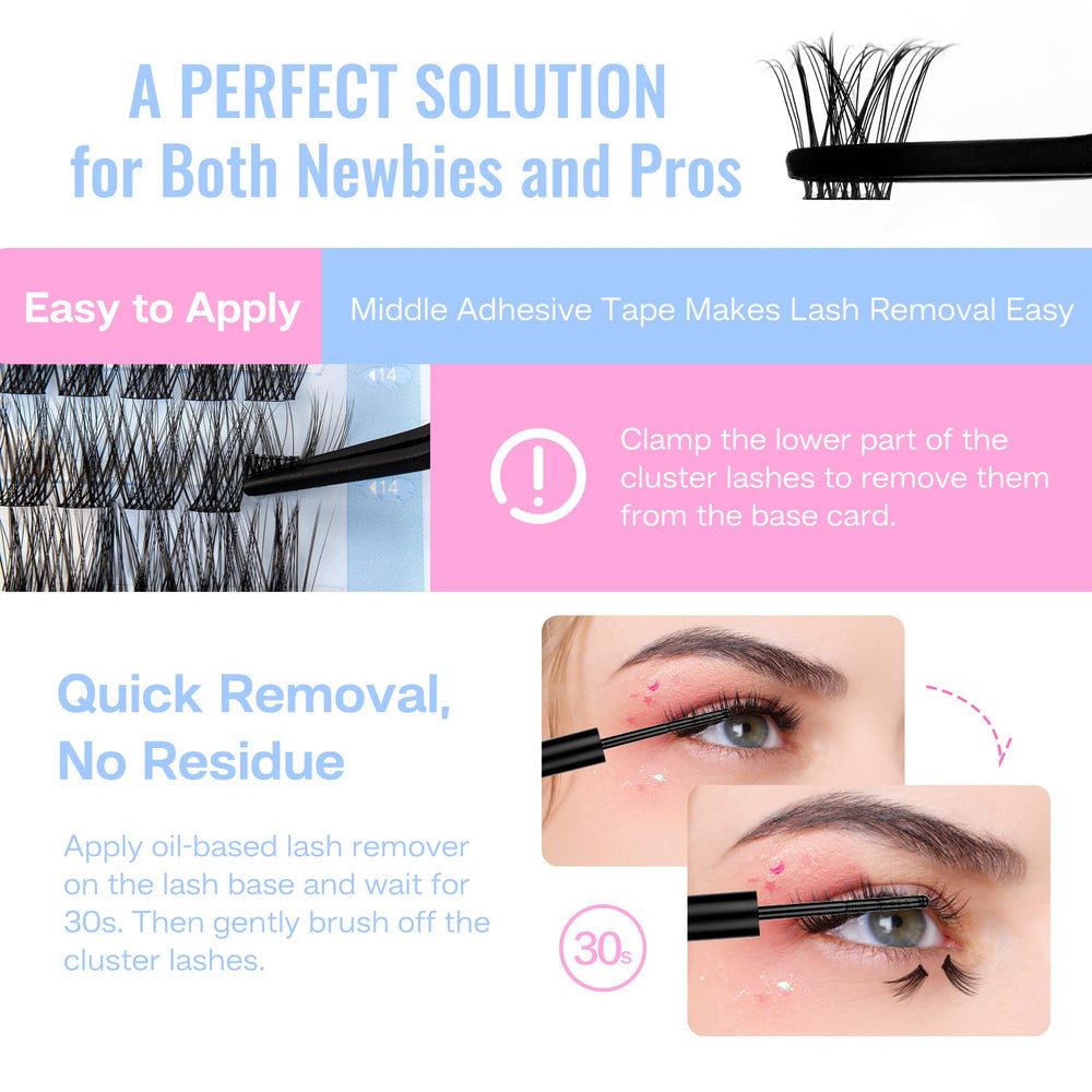 POPUP Lash Clusters reusable eyelash extensions for multiple wears.