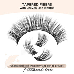 PopUp Lash Clusters ultra-soft fibers with 0.1mm band for comfort