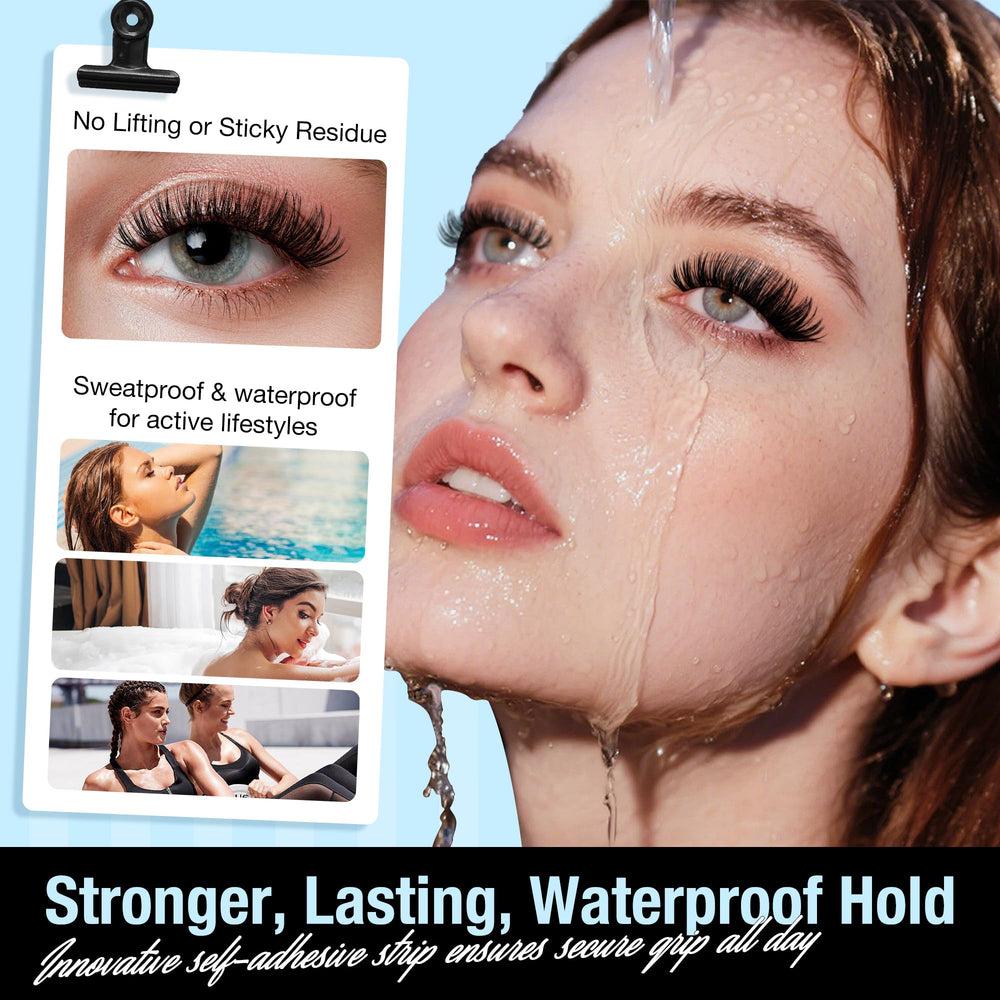 PopUp lashes reusable design shows durable lash band for multiple wears.