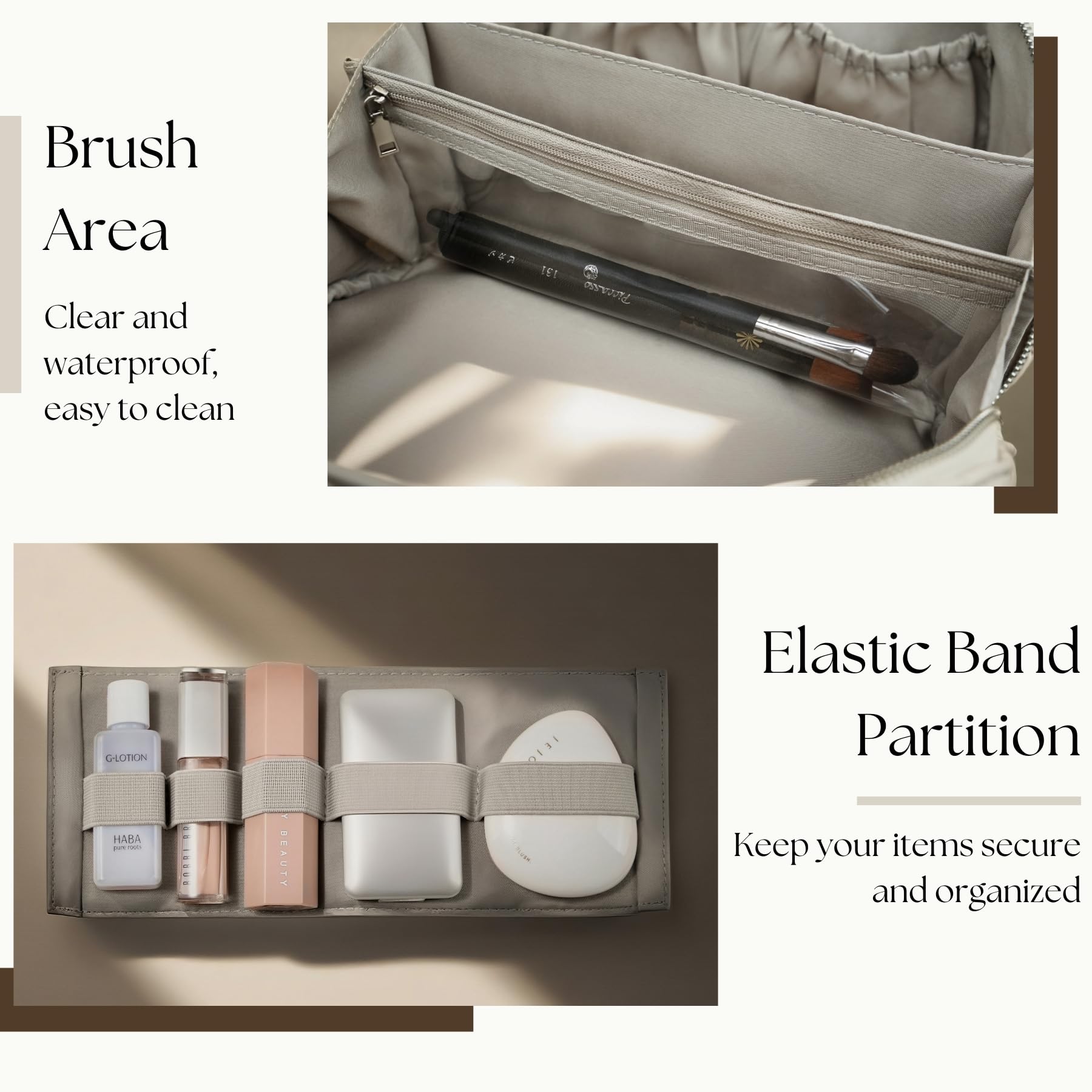 Popvibe 11 Compartments keep lip care and brushes neatly organized