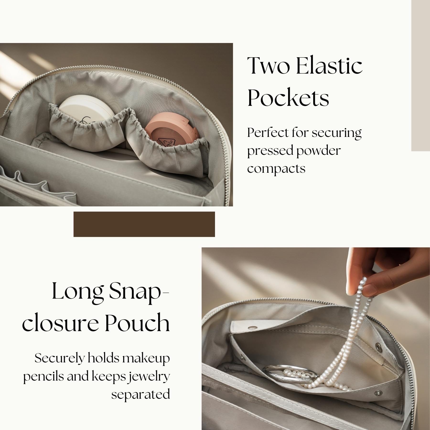 Popvibe Dual Zippers and Handle provide secure closure and easy transport