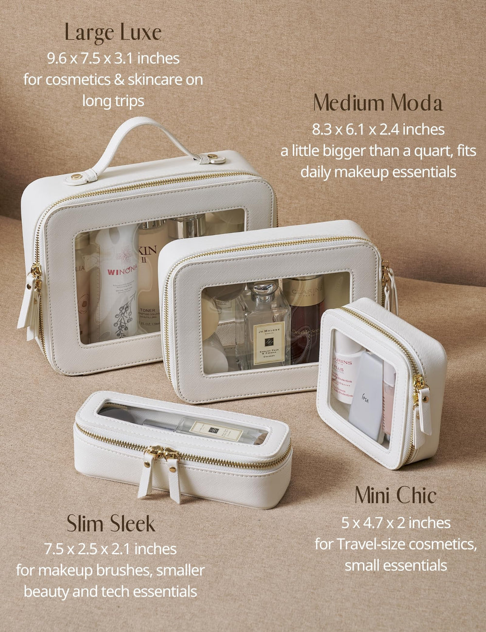 Popvibe organization-friendly bag for lip balm, cords, jewelry, and meds