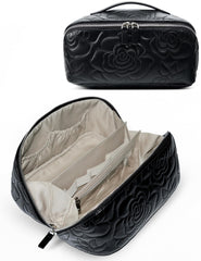 Popvibe Open Flat Makeup Bag with wide opening for quick access while traveling